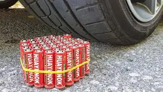 Crushing Crunchy & Soft Things by Car! EXPERIMENT CAR vs BATTERY | EXPERIMENT
