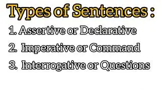 English Grammar | Types Of Senteces 
