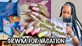 GRWM VLOG | HAIR | NAILS | PACK WITH ME FOR VACAY