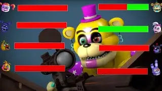 [SFM FNaF] Stylized Security Breach vs FNaF AR WITH Healthbars