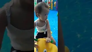 She is being vaccination .at the playground for kids