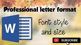 Professional letter format sample/#MSword in Tamil