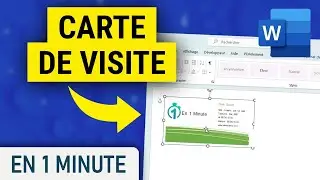 Créer sa CARTE DE VISITE sur Word