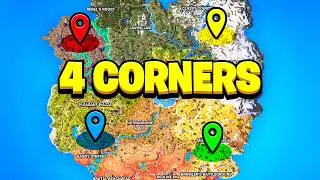 The 4 Corner Challenge in Fortnite Season 3!
