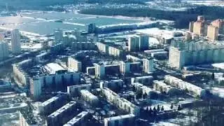Город Московский, вид с высоты