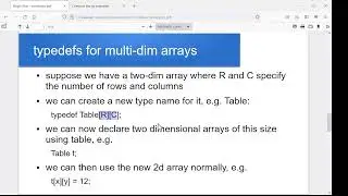 More on tpes in C++: static, enum, typedef, auto, and references