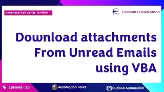 Download Emails From Unread Emails Using VBA