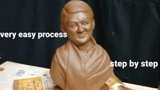 How to make Lata Mangeshkar statue |easy process step by step #latamangeshkar