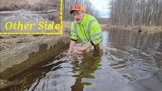 Unclogging Culvert Pipe, First Draining Of 2023 And It Was Awesome