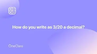 3/20 as a decimal