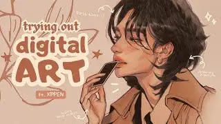 my first time trying out digital art, drawing hyunjin w/xppen ⊹ ࣪ ˖