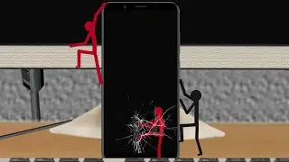 Stickman In The Phone | Stick Boy Cartoon