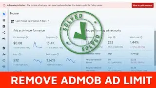 AdMob Ad limit problem solution | Remove AdMob Ad limit | Increase your AdMob earning | AdMob