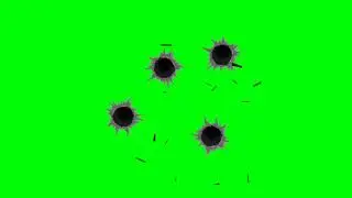 Green Screen Bullet Holes