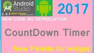 Android CountDown timer example. Android Studio 2.3.3 supported (NEW) 2017