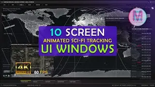 10 Futuristic GPS Tracker Screens: 4K Sci-Fi UI Animation Loop for Tech Displays & Short Films