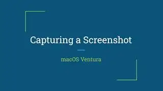 Creating a screenshot of a selected area in macOS Ventura
