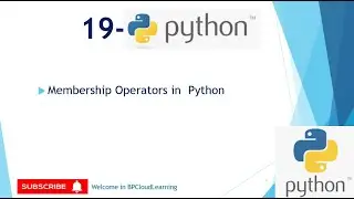 19- Membership Operators in Python in Hindi