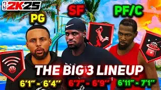 THIS IS THE *TOP 3 TRIO BUILDS* TO USE IN NBA 2K25! POINT GUARD, SMALL FORWARD, AND CENTER LINEUP!