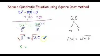 Solve QE Square Root Method - 1