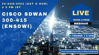 2/2 CISCO SD-WAN 300-415 | Admission Started for 15 days BootCamp | Network Journey