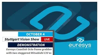 Demonstration of a Coaxlink Octo collecting the video stream from two staggered CIS'es. (V158EN)