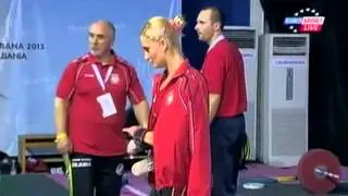 Женщины 63 кг Толчок ЧЕ 2013