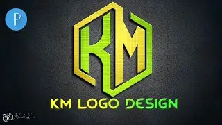 Make professional KM logo within a minute |Professional Logo Design | How to make logo on pixellab