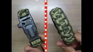 Como hacer una Pulsera Paracord SUPERVIVENCIA - Gorilla Knot - how to make bracelets with string
