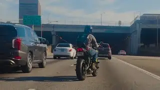 Instant Karma - Reckless Bike Driver Crash in Atlanta, GA, 4K (10-17-2022)