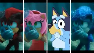 SONIC Movie 3 OLD Design VS NEW Design (BLUEY VS SHADOW SONIC & AMY)
