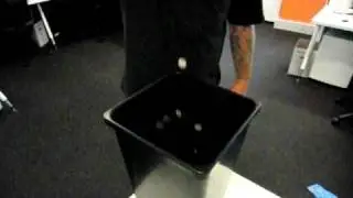 Slow motion coin drop