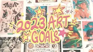 ★ my 2023 ART GOALS ★ Sketchbook with me