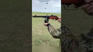 ППШ стрельба. Даже в замедленном режиме, всё равно быстро!