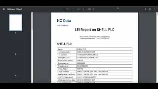 LEI codes and downloadable PDF report