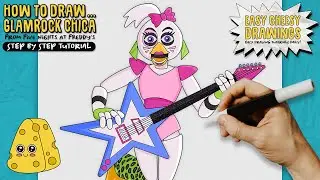 How to Draw GLAMROCK CHICA 🤘🐔 (Five Nights at Freddy's) | Easy Step-By-Step Drawing Tutorial