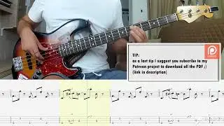 George Benson - Give Me The Night BASS COVER + PLAY ALONG TAB + SCORE PDF