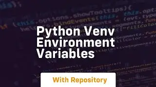 python venv environment variables