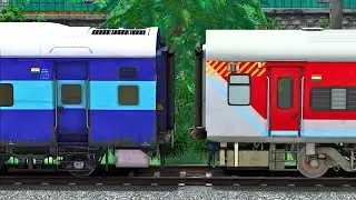 LHB AC RED COUPLING ICF AC BLUE COACH | BUMPY RAILROAD | Train Simulator | Railworks 3 | NTG GAMING