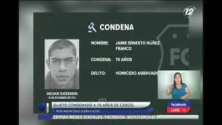 Hombre es condenado a 70 años de prisión por homicidio agravado