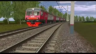 Электропоезд ЭД9М проносится в Trainz 2012 Android