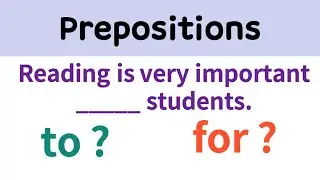 [prepositions] To vs For: What's the difference?  I English Grammar