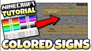 Minecraft - How to make Colored Signs + Randomize [ Tutorial ] MCPE / Xbox / Bedrock