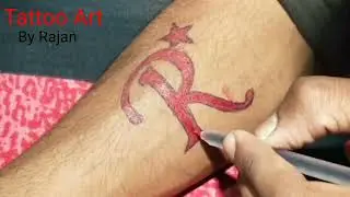 R Tattoo design with pen  | Tattoo Art | New Tattoo design | Simple tattoo #tattoo_art_by_rajan