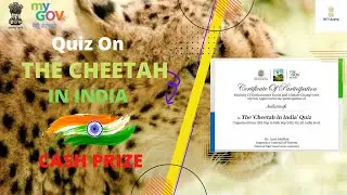 Quiz On The Cheetah In India | Cash prize win | My Gov Quiz|