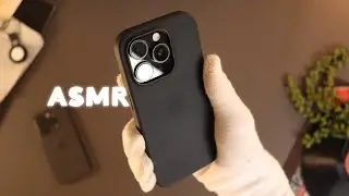 ASMR iPhone 16 Pro + Black Silicon Case Unboxing