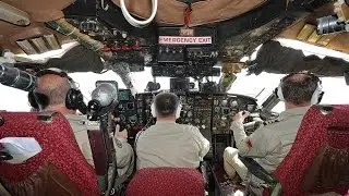 Flying the Antonov 12 with cockpit footage and cargo door lowered inflight
