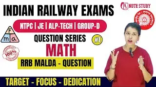 Question Series #1 | RRB MALDA | Railway NTPC MATH 🔥🔴 #ntpc  #notestudy