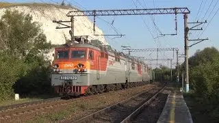 Электровоз ВЛ80С-1129/1194 с грузовым поездом