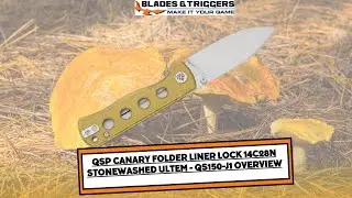 QSP Canary Folder Liner Lock 14c28n Stonewashed Ultem - QS150-J1 Overview